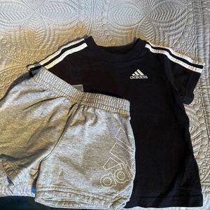 Infant Adidas outfit.